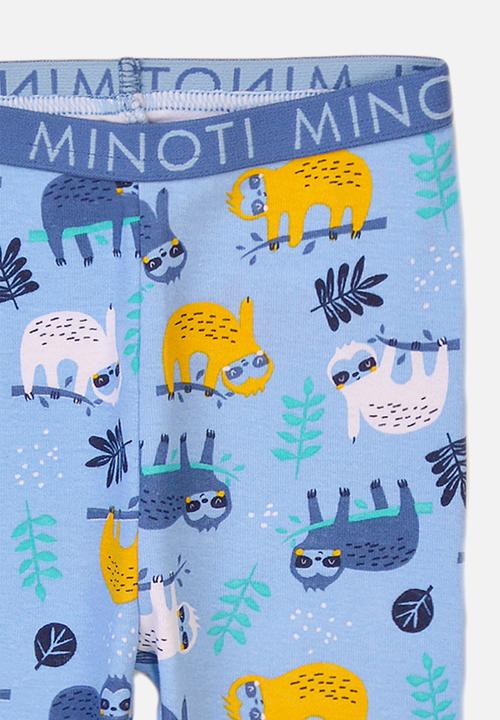 MINOTI - 2-piece sloth pyjama set - blue