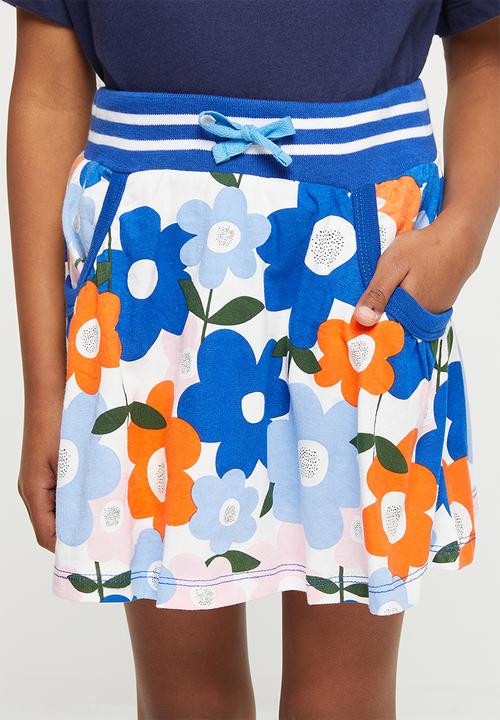 Pop Candy - Girls flower skirt - blue