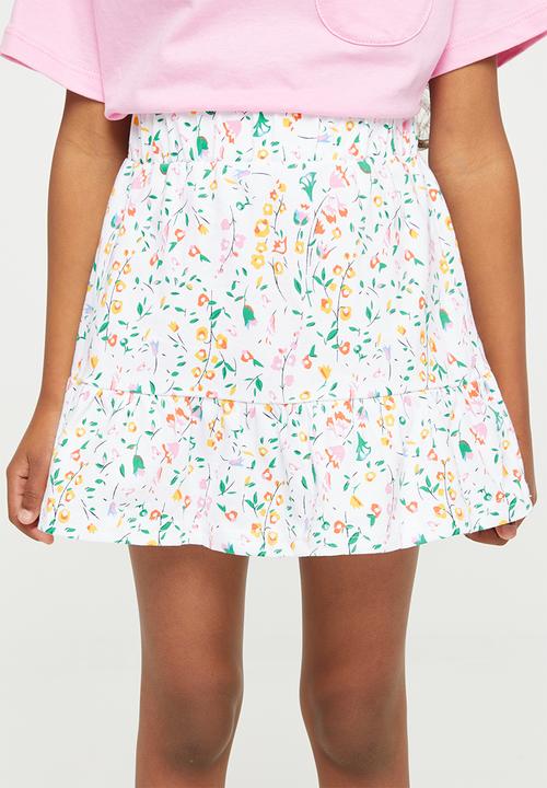 Pop Candy - Girls floral tiered skirt - multi