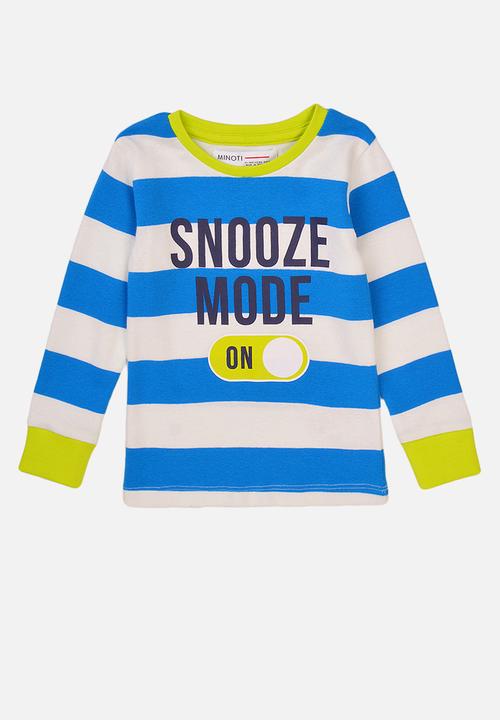 MINOTI - 2-piece snooze mode pyjama set - blue