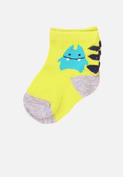 MINOTI - Boys 3-pack monster jaquard socks - multi