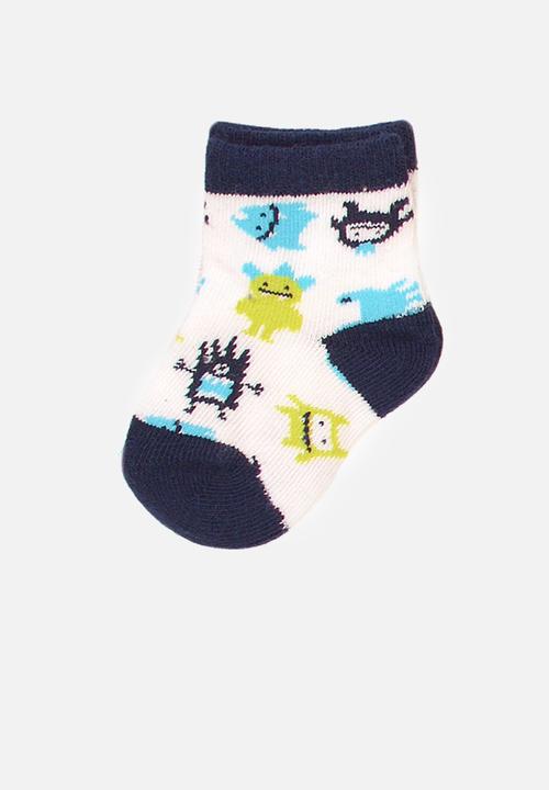 MINOTI - Boys 3-pack monster jaquard socks - multi