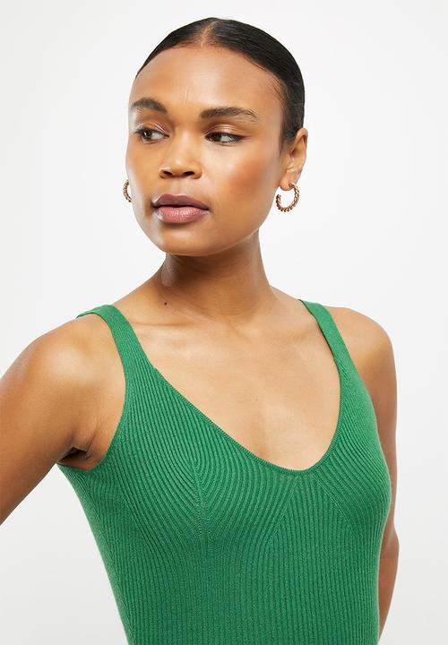 dailyfriday - Sweet heart neckline dress - green
