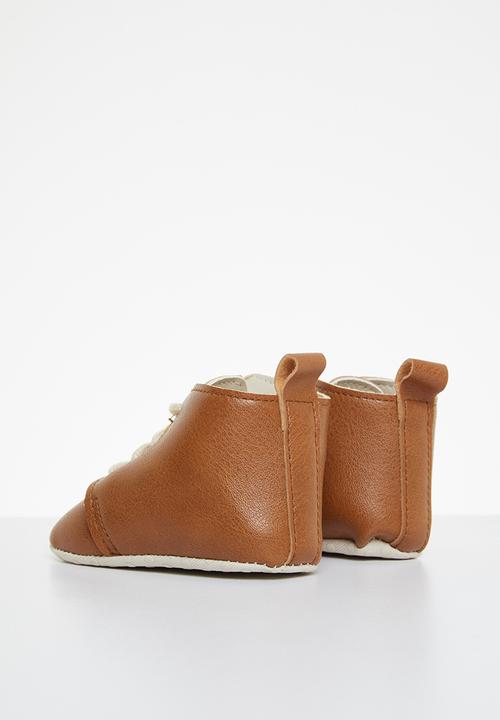 Pop Candy - Baby faux leather booties - brown