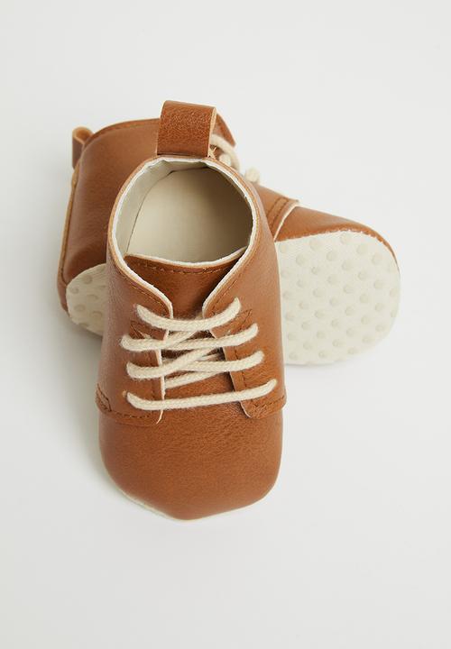 Pop Candy - Baby faux leather booties - brown