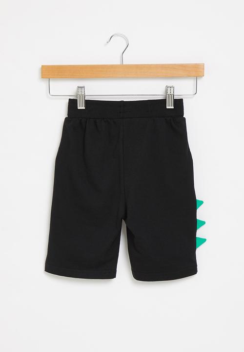 Pop Candy - Boys dino shorts - black & green