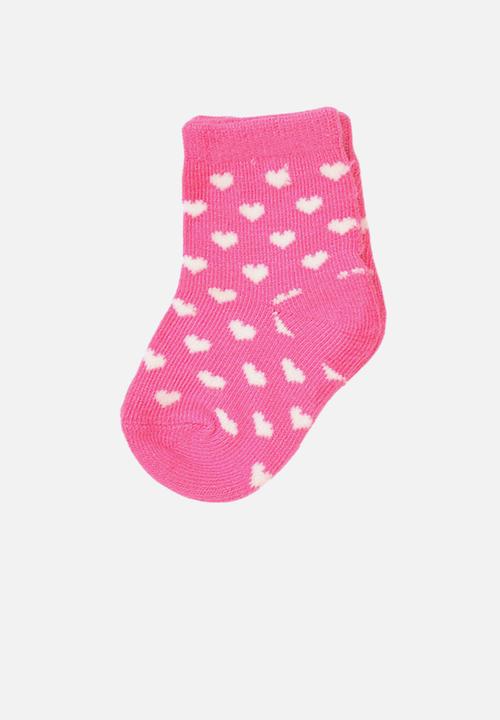 MINOTI - 3-Pack spot hearts jaquard socks - multi