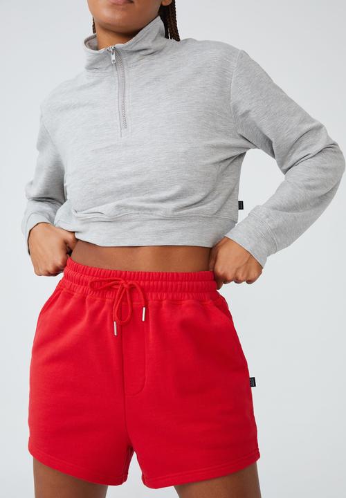 Cotton On - Everyone fleece short - racing red