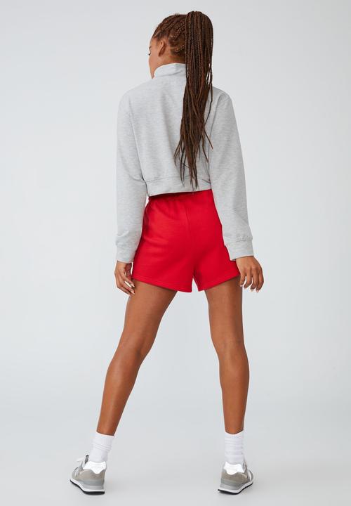 Cotton On - Everyone fleece short - racing red