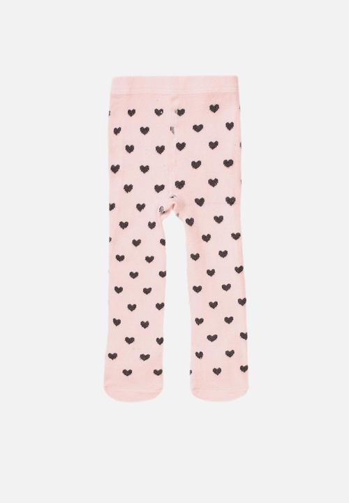 MINOTI - 2-Pack tights - pink & charcoal
