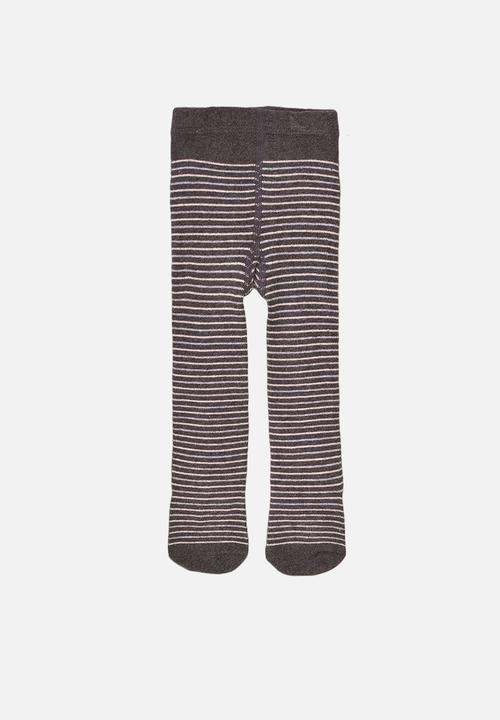 MINOTI - 2-Pack tights - pink & charcoal