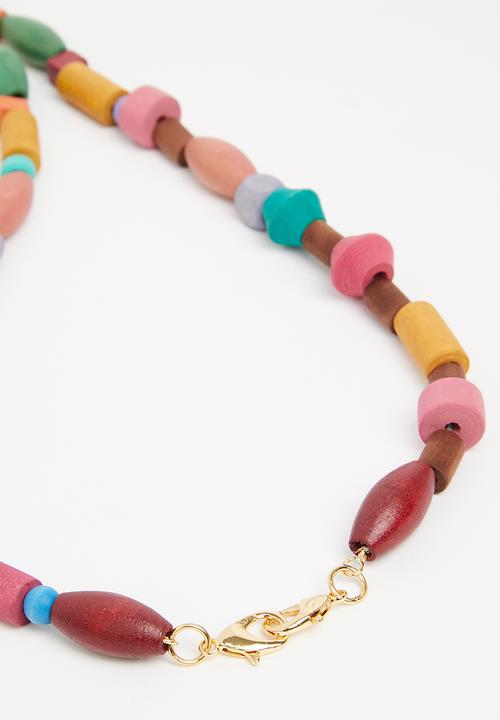 MANGO - Wooden bead necklace - multi