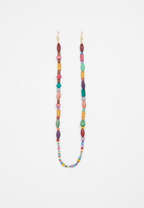 MANGO - Wooden bead necklace - multi