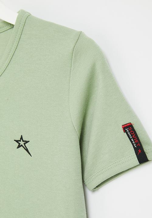 SOVIET - B bolt evo short sleeve muscle tee - sage