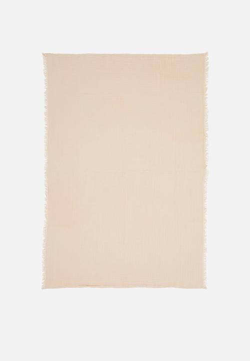 Sixth Floor - Waffle bed throw - rose dust