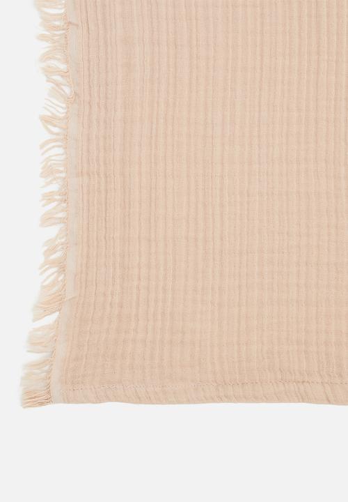 Sixth Floor - Waffle bed throw - rose dust