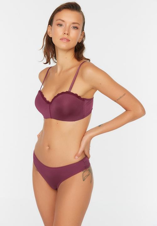 Trendyol - Contouring underwear set - plum