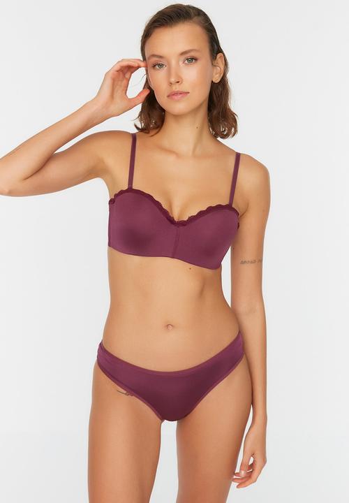 Trendyol - Contouring underwear set - plum