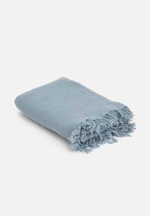 Sixth Floor - Waffle bed throw - blue