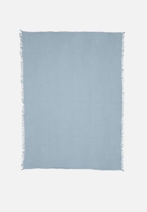 Sixth Floor - Waffle bed throw - blue