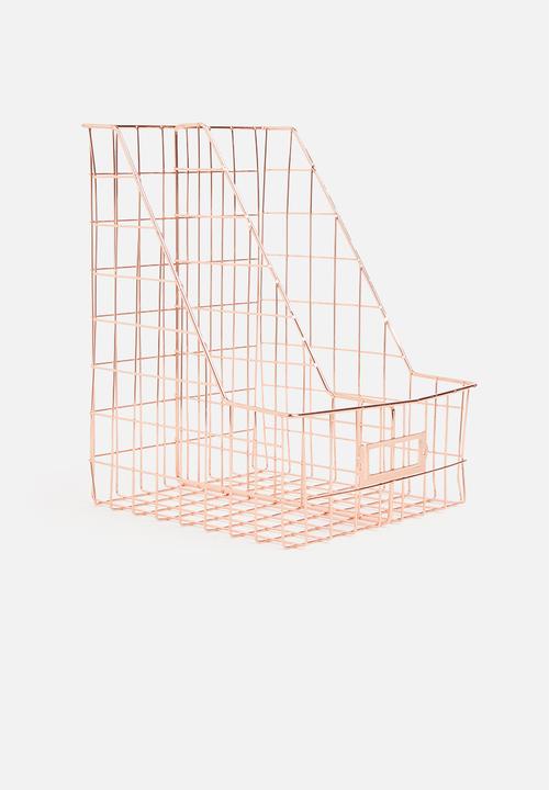 Sixth Floor - 2 Sectional file holder - rose gold