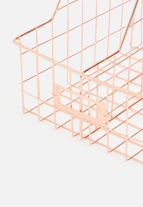 Sixth Floor - 2 Sectional file holder - rose gold