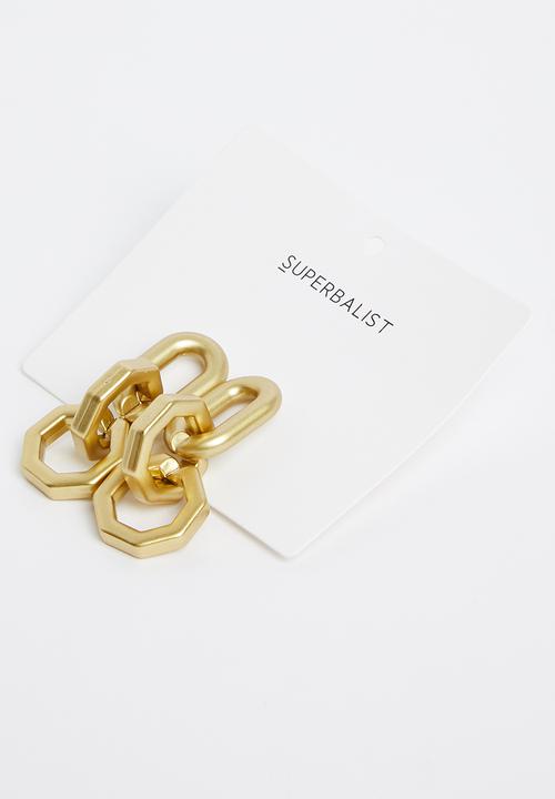 Superbalist - Wendy interlink earrings - gold