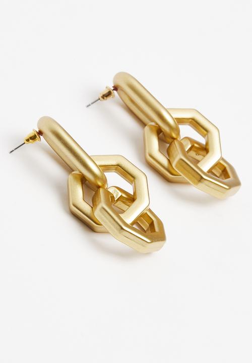 Superbalist - Wendy interlink earrings - gold