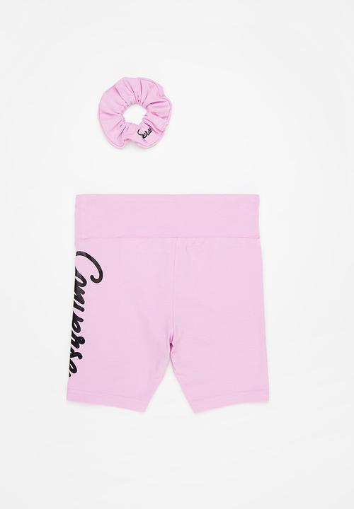 Converse - Cnvg printed shine biker short - converse beyond pink