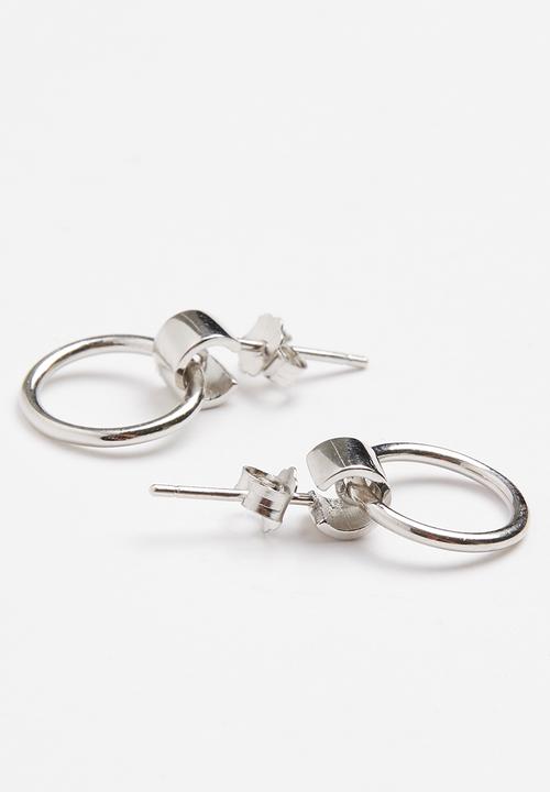 Superbalist - Hang hoop earrings - silver