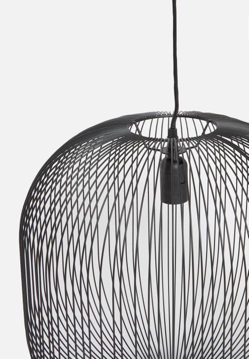 Sixth Floor - Melon wire pendant - black