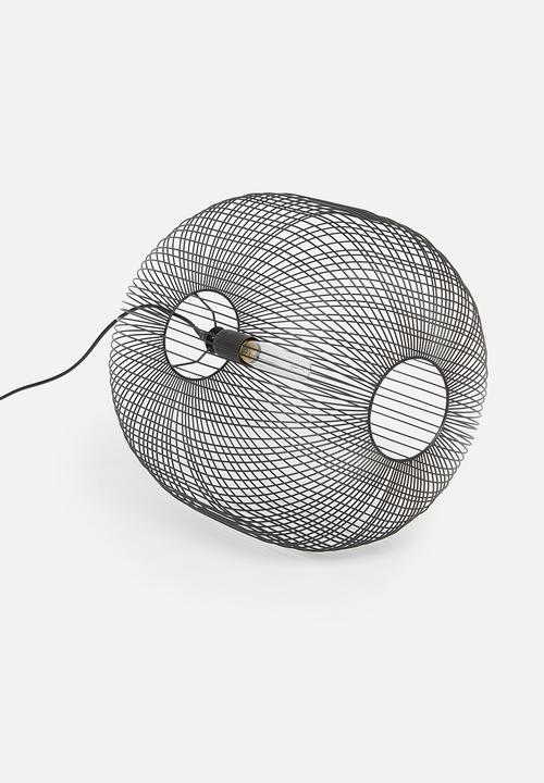 Sixth Floor - Melon wire pendant - black