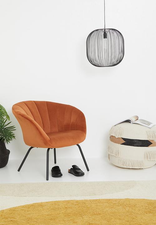 Sixth Floor - Melon wire pendant - black