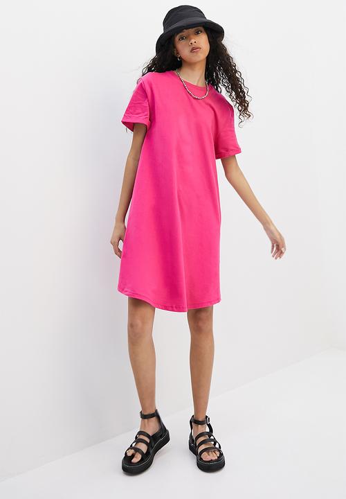 Blake - Mini T-shirt dress - cerise