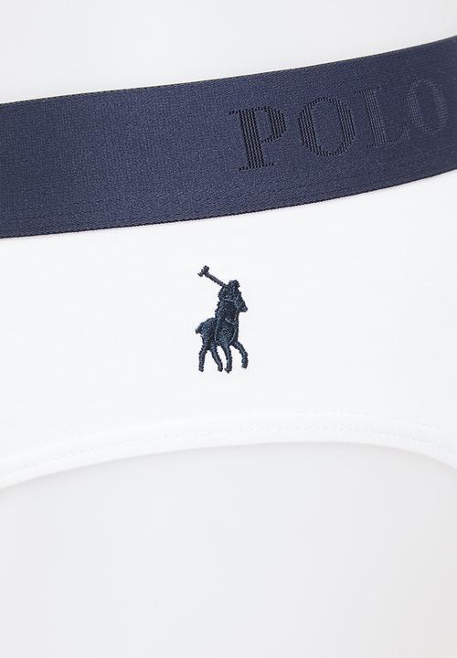 POLO - Men plain knit briefs - white