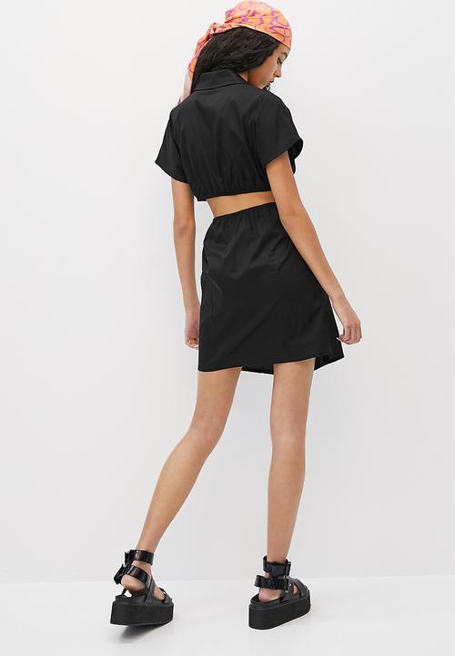 Blake - Cut out shirt dress - black