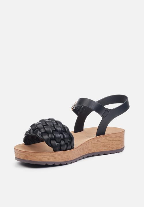 Butterfly Feet - Toni 2 slingback flatform sandal - black