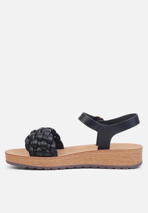Butterfly Feet - Toni 2 slingback flatform sandal - black