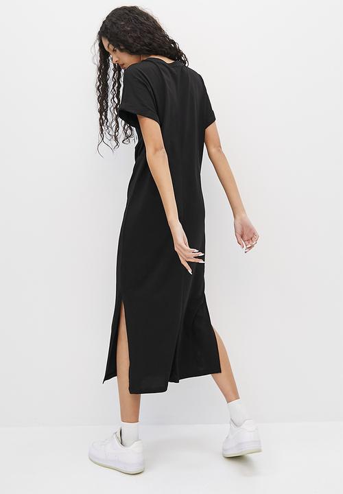 Blake - Graphic midi T-shirt dress - black
