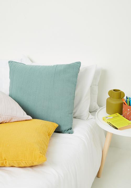 Sixth Floor - Joy muslin cushion cover - blue