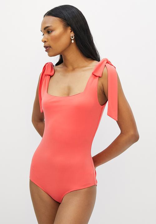 MILLA - Shoulder tie bodysuit - poppy