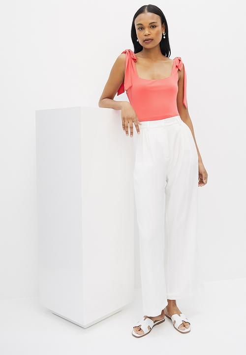 MILLA - Shoulder tie bodysuit - poppy