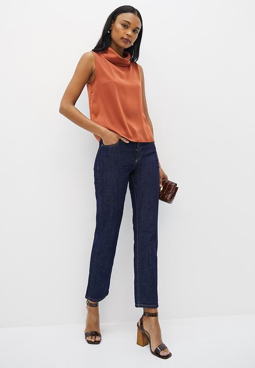 MILLA - Co ord satin cowl top - clay