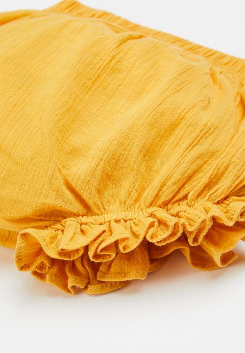 Pop Candy - Baby frill shorts - orange