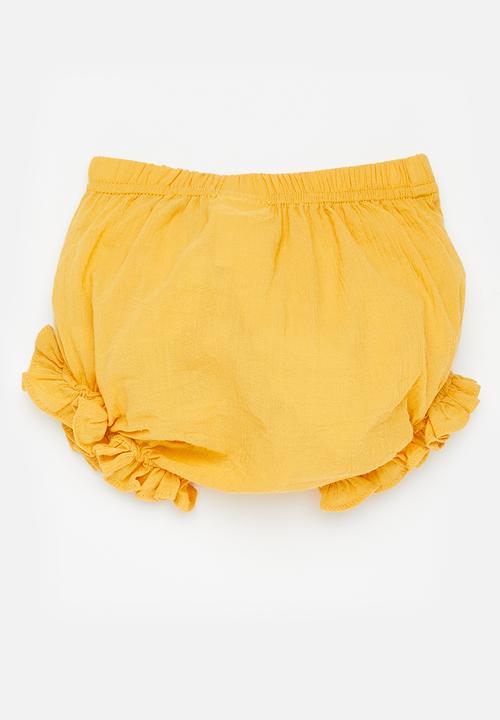 Pop Candy - Baby frill shorts - orange