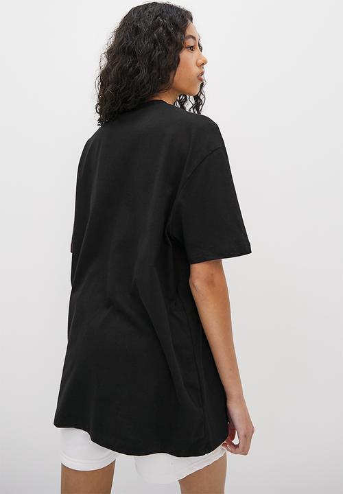 Blake - Oversized tee with placement print - black