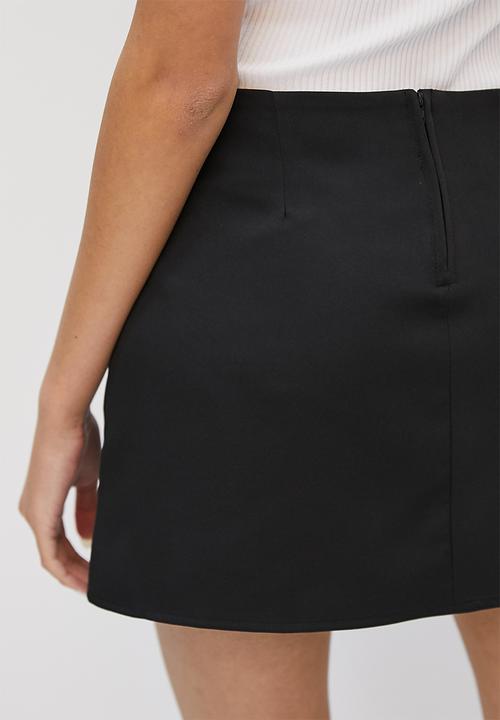Blake - Co-ord aline micro mini skirt - black