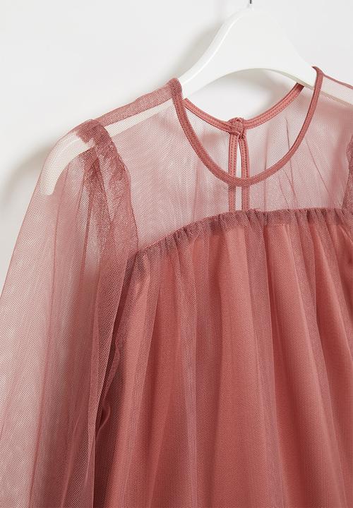Superbalist Kids - Embroidered chiffon dress - dirty rose