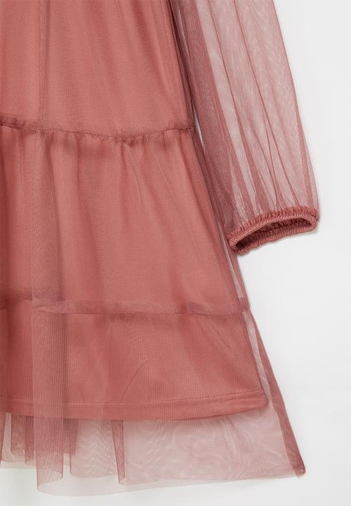 Superbalist Kids - Embroidered chiffon dress - dirty rose
