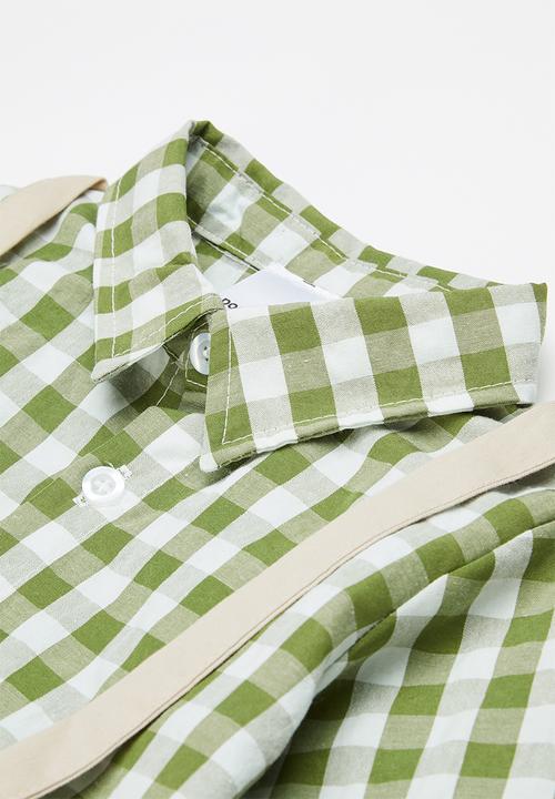 Pop Candy - Baby check romper - green